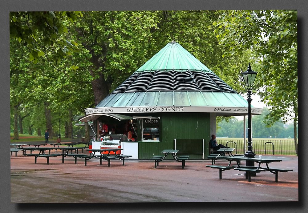 Speakers Corner nach dem Regen