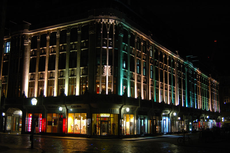 Specks Hof in Leipzig bei Nacht