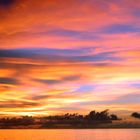 Spectacular sunset atmosphere at Mergui archipelago