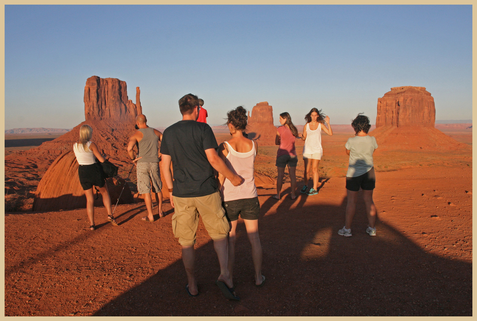 spectators at Monument valley