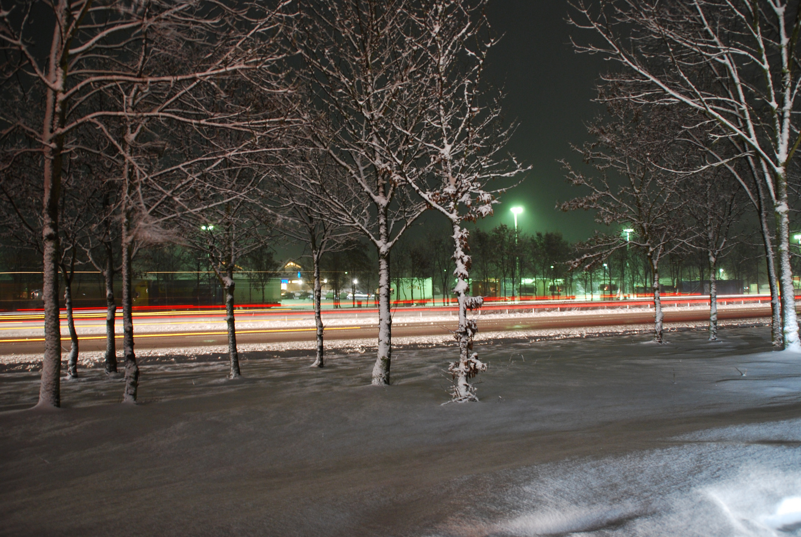 Speed of light through the snow