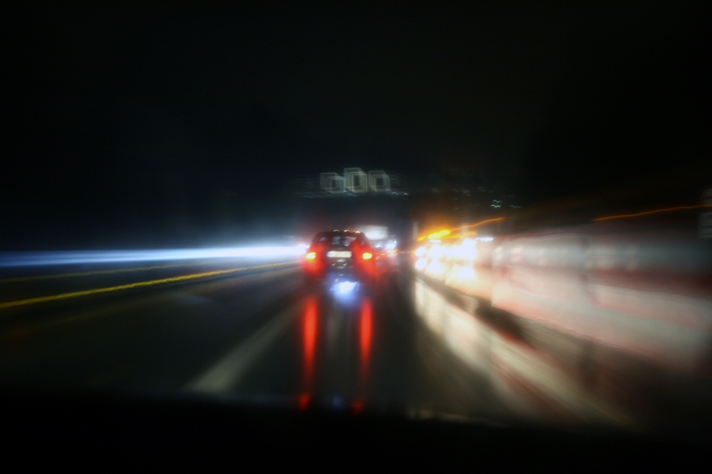 Speeding through the rain II