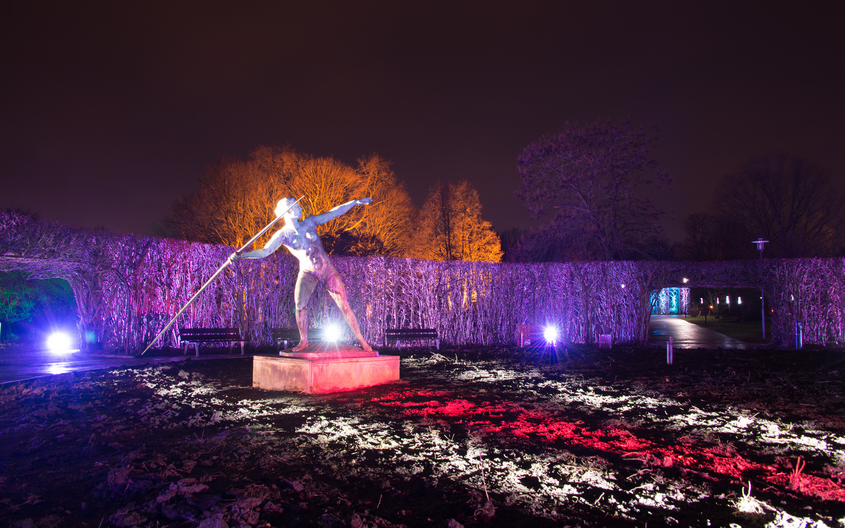 Speerwerfer bei Parkleuchten im Grugapark 2015