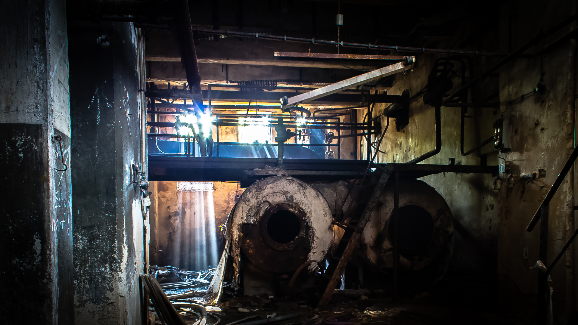 Speicherkesselraum im Bahnkraftwerk Karl-Marx-Stadt