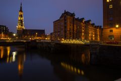 Speicherstadt bei Nacht 1