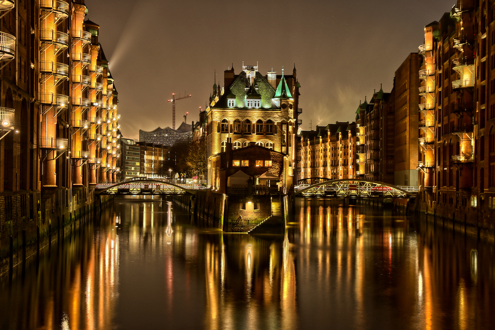 Speicherstadt bei Nacht