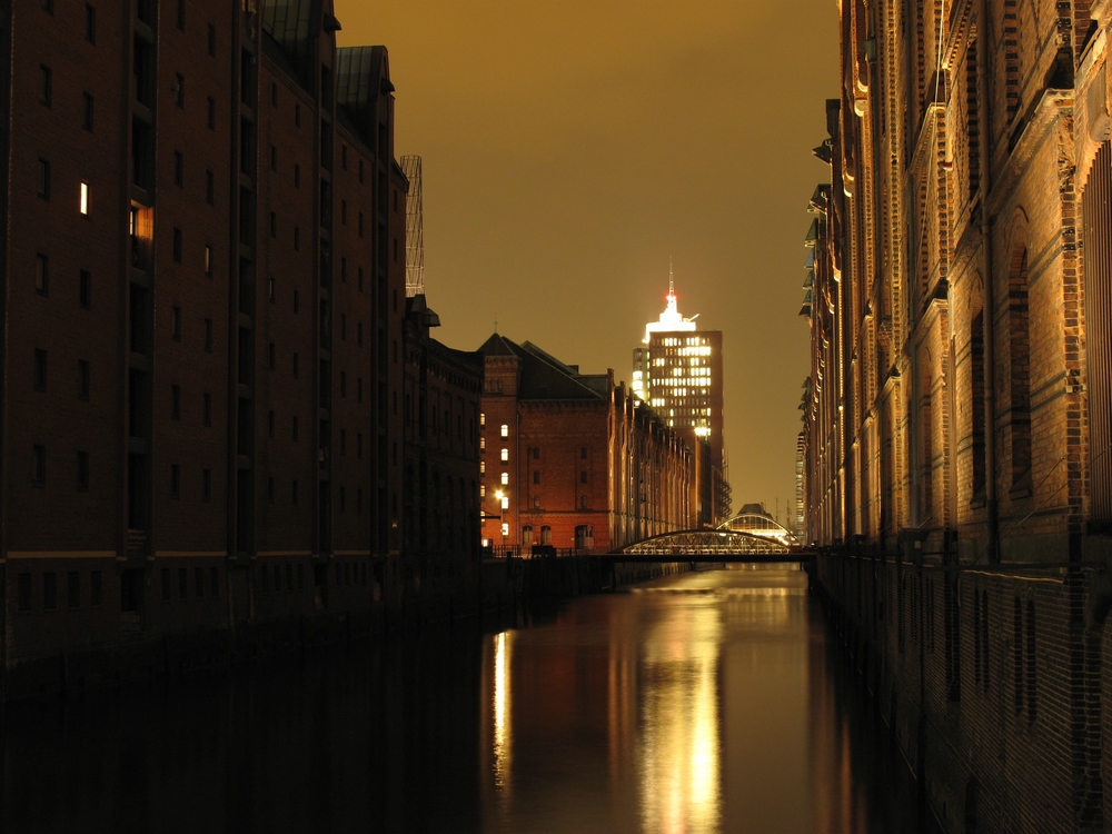 Speicherstadt bei Nacht