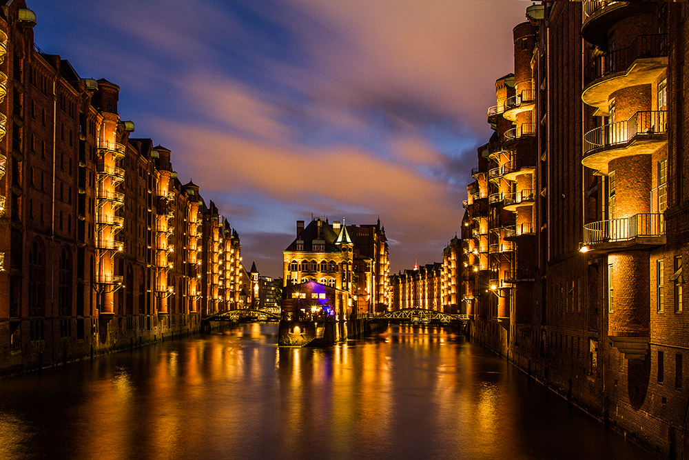 Speicherstadt bei Nacht