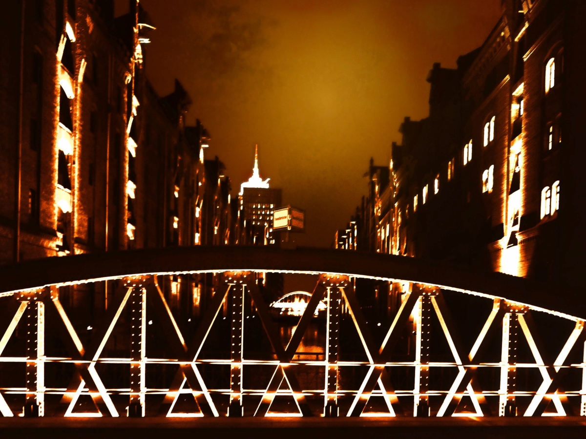 Speicherstadt bei Nacht