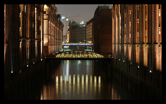 Speicherstadt bei Nacht