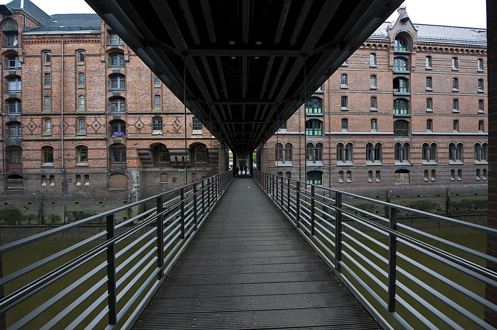 Speicherstadt, Brücke mit Dach