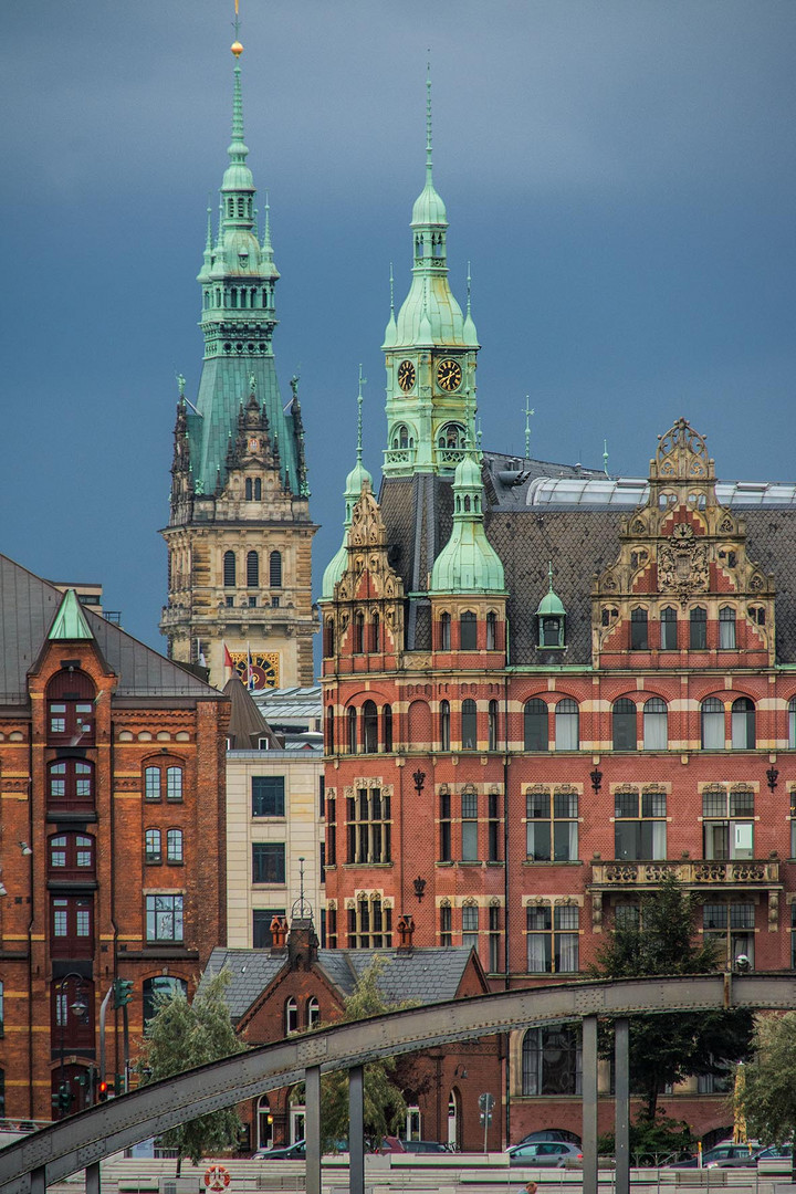 Speicherstadt, die beiden Rathäuser