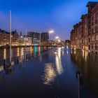 Speicherstadt durch die Sturmflut "Xaver" unter wasser