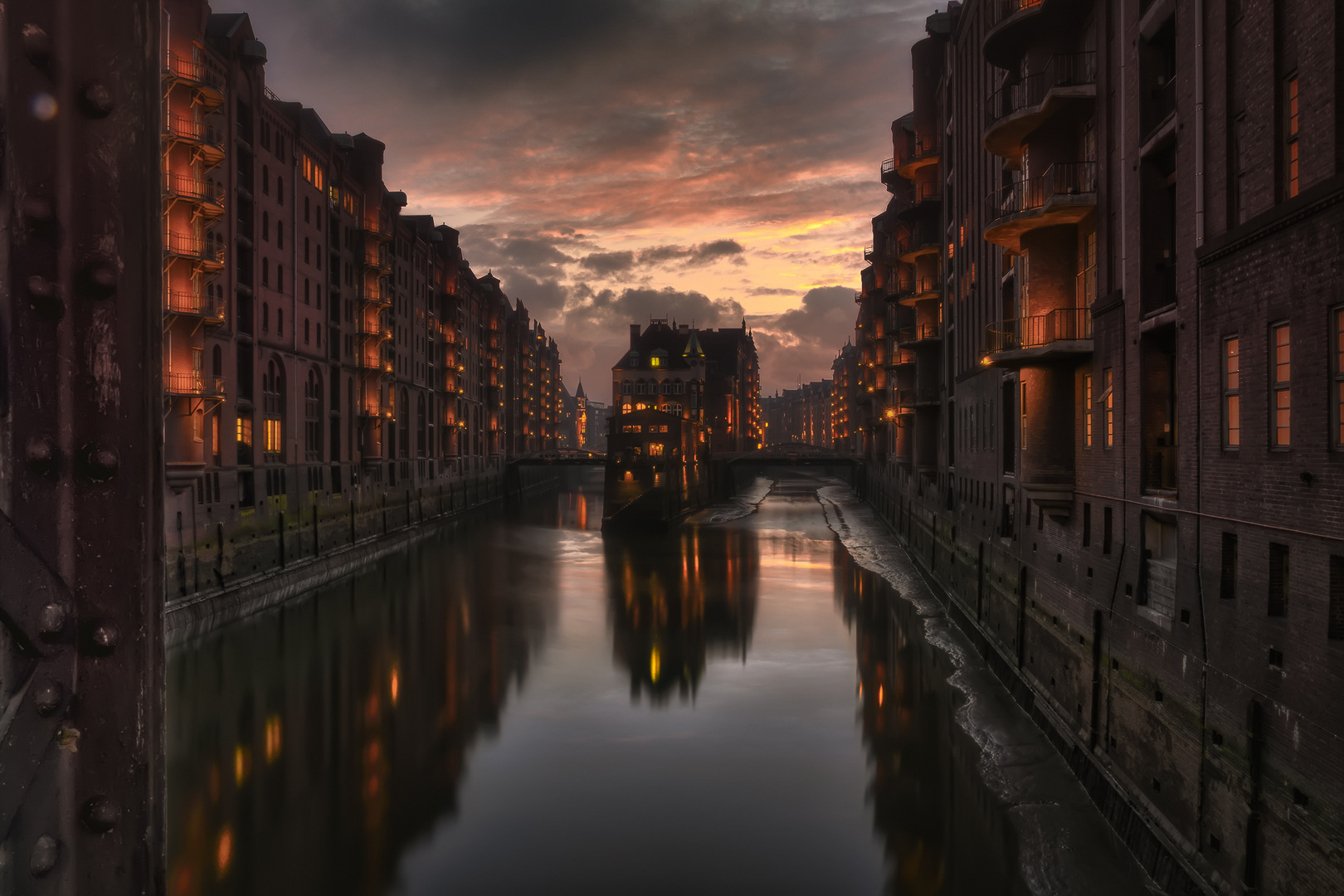 Speicherstadt Hamburg am Abend