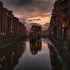 Speicherstadt Hamburg am Abend