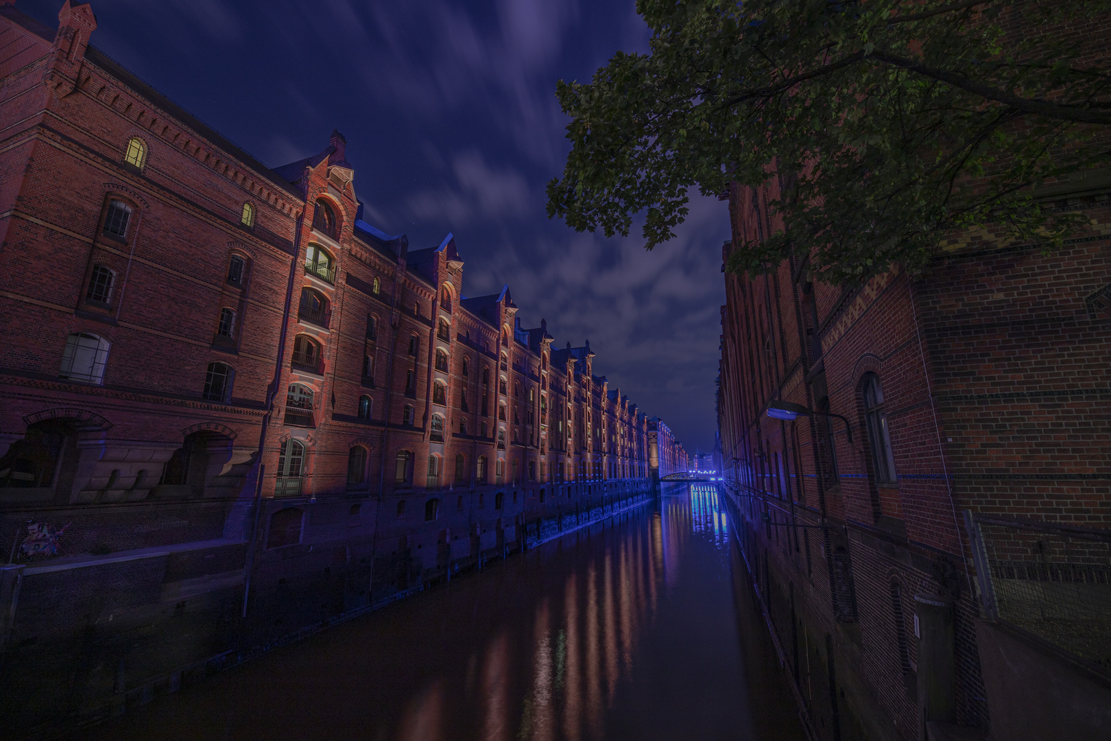Speicherstadt Hamburg at Night