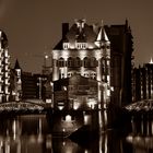 Speicherstadt Hamburg bei Nacht