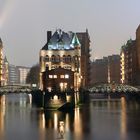 Speicherstadt Hamburg - Poggenmühlenbrücke und Elbschlösschen