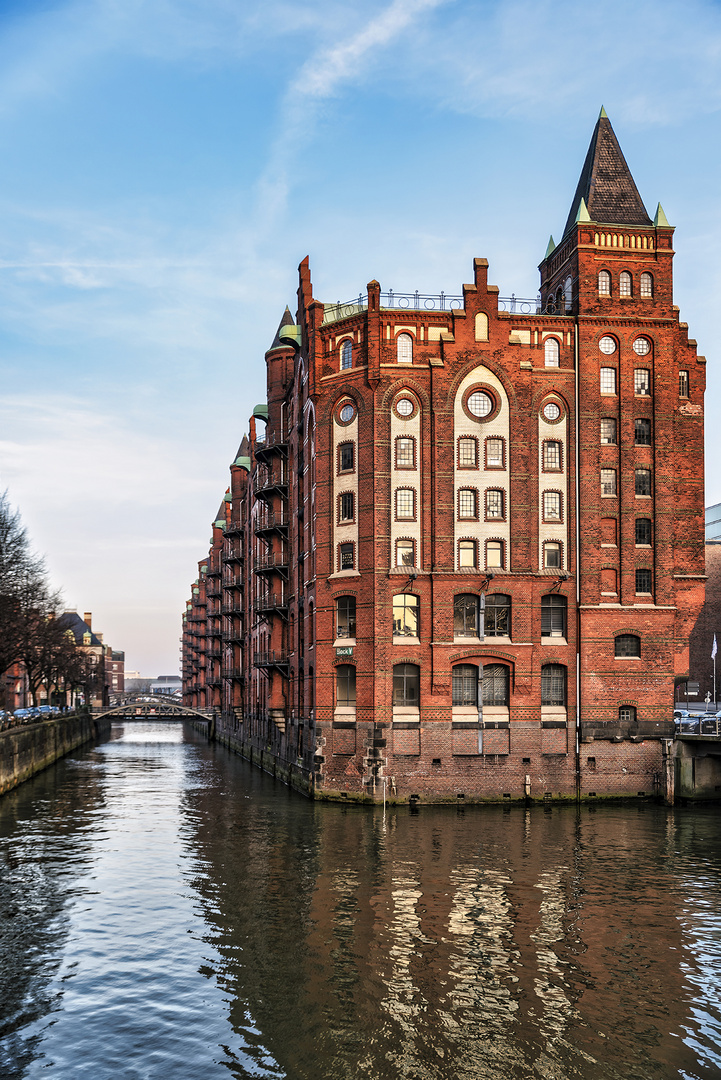 Speicherstadt Hamburg zwischen Holländischbrookkai und Brooktorkai