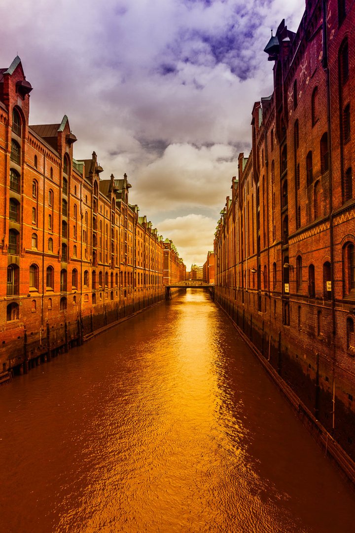 Speicherstadt im Abendlicht