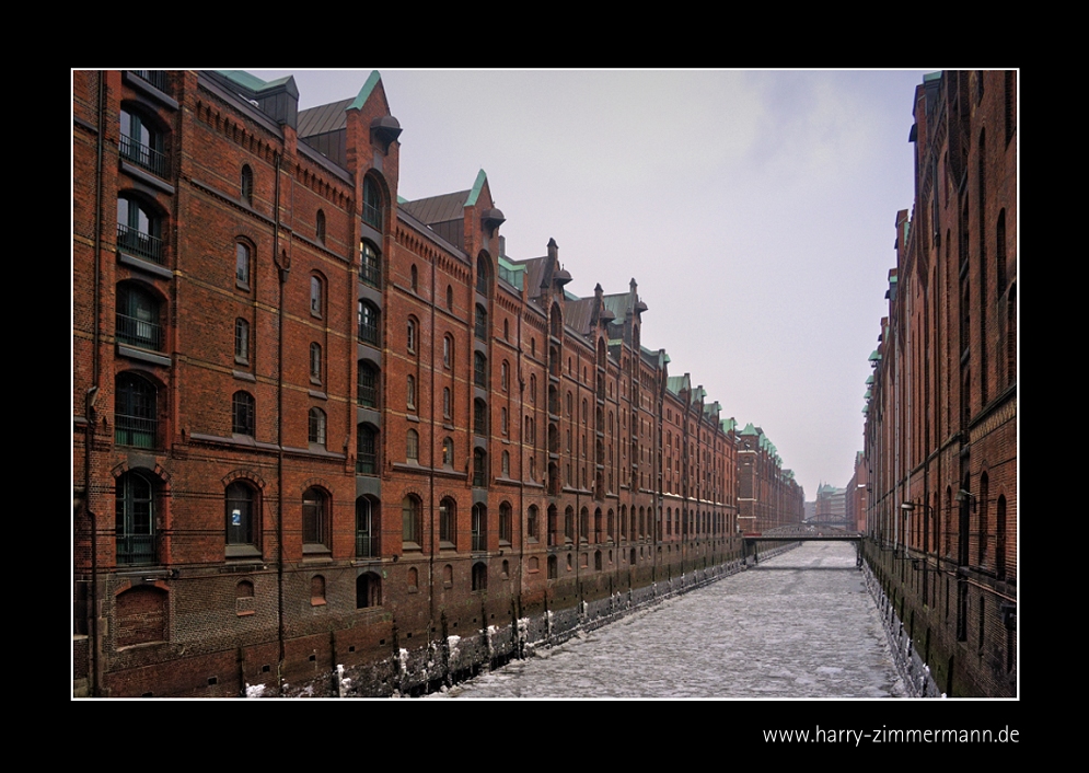 Speicherstadt im Eis