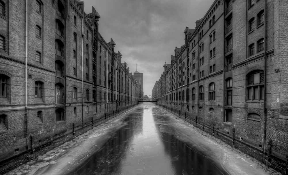 Speicherstadt im Eis