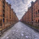 Speicherstadt im Eis