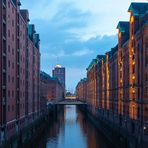 Speicherstadt im letzten Abendlicht