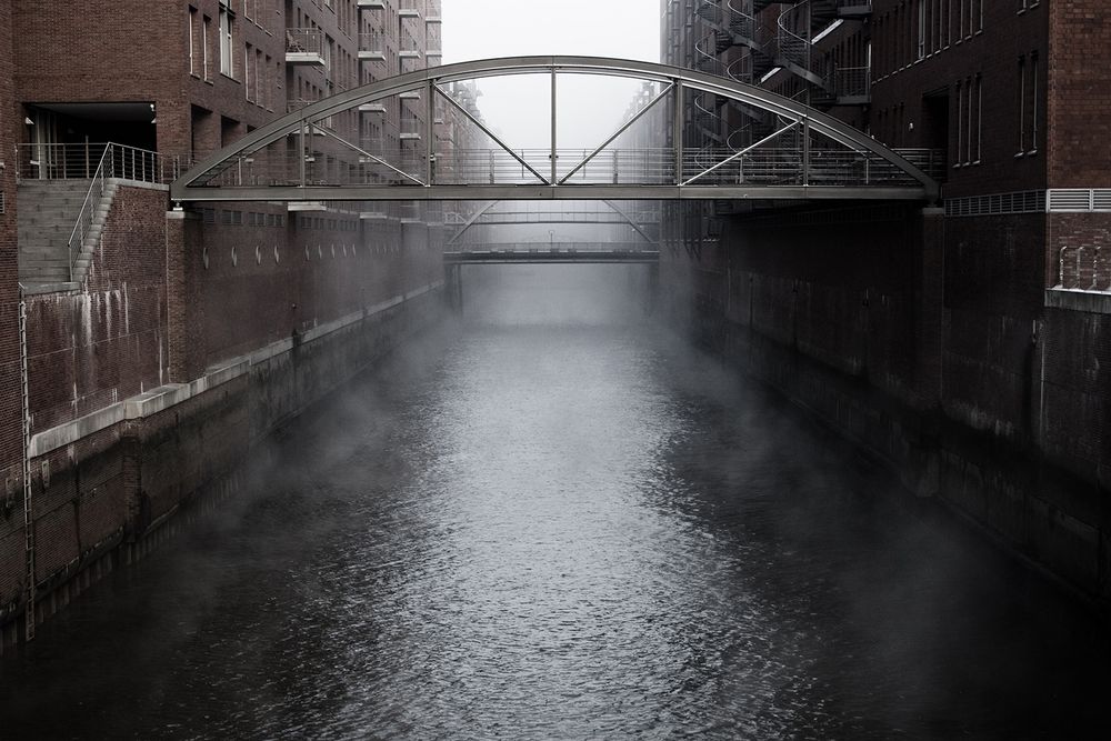 Speicherstadt im Nebel