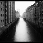 Speicherstadt im Nieselregen