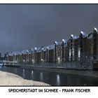 Speicherstadt im Schnee - Fröhliche Weihnachten