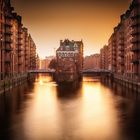 Speicherstadt im Sonnenuntergang