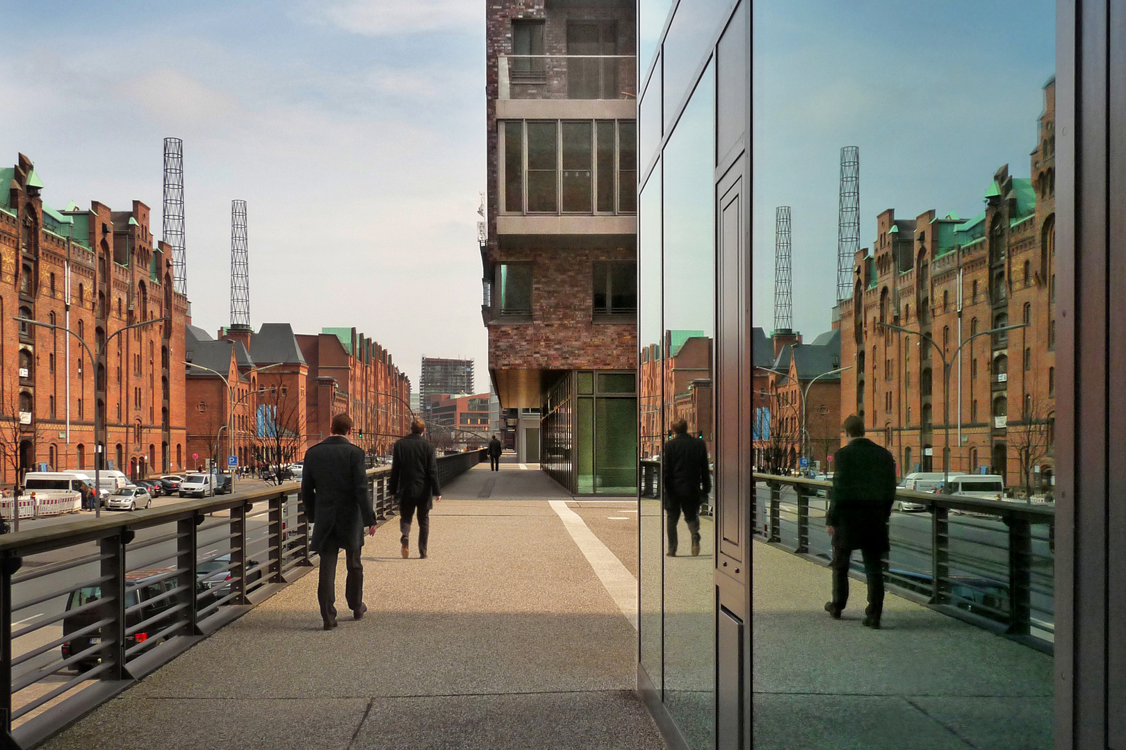 Speicherstadt im Spiegel der Hafencity