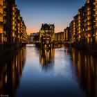 Speicherstadt in der blauen Stunde