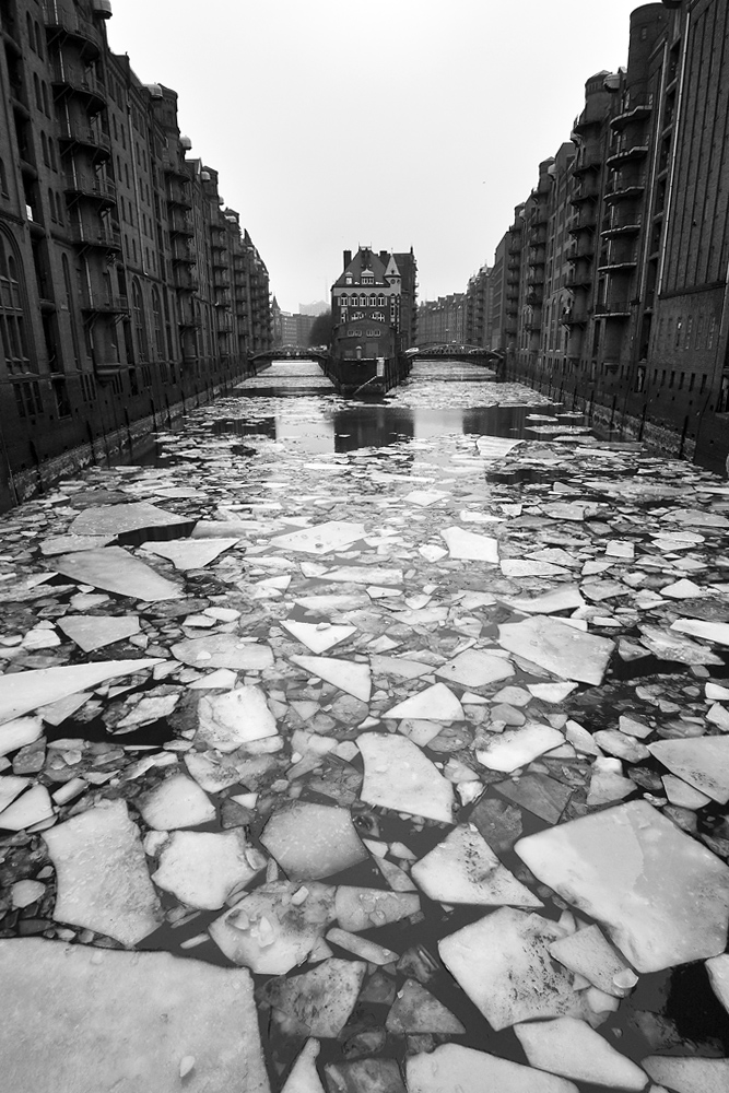 Speicherstadt mit Eis