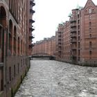 Speicherstadt mit Eisschollen 