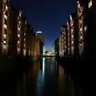 Speicherstadt nach Sonnenuntergang