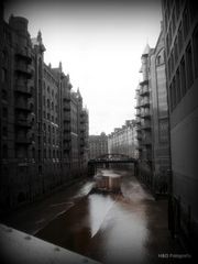 Speicherstadt, schwarz-weiß