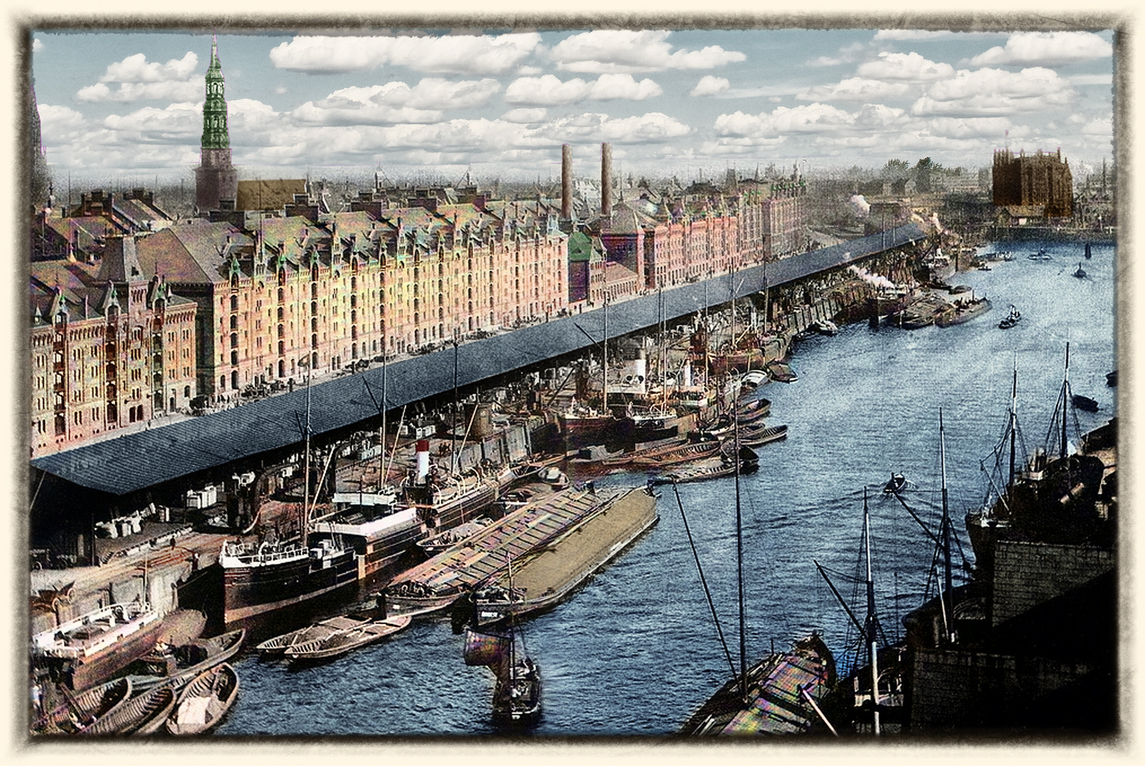 speicherstadt um 1900, nachkoloriert