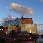 Speicherstadt und Elbphilharmonie in der Abendsonne