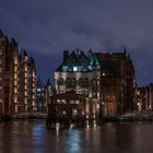 Speicherstadt, Wasserschloß bei einer Sturmflut