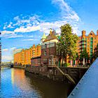 speicherstadt wasserschloss sommerabend