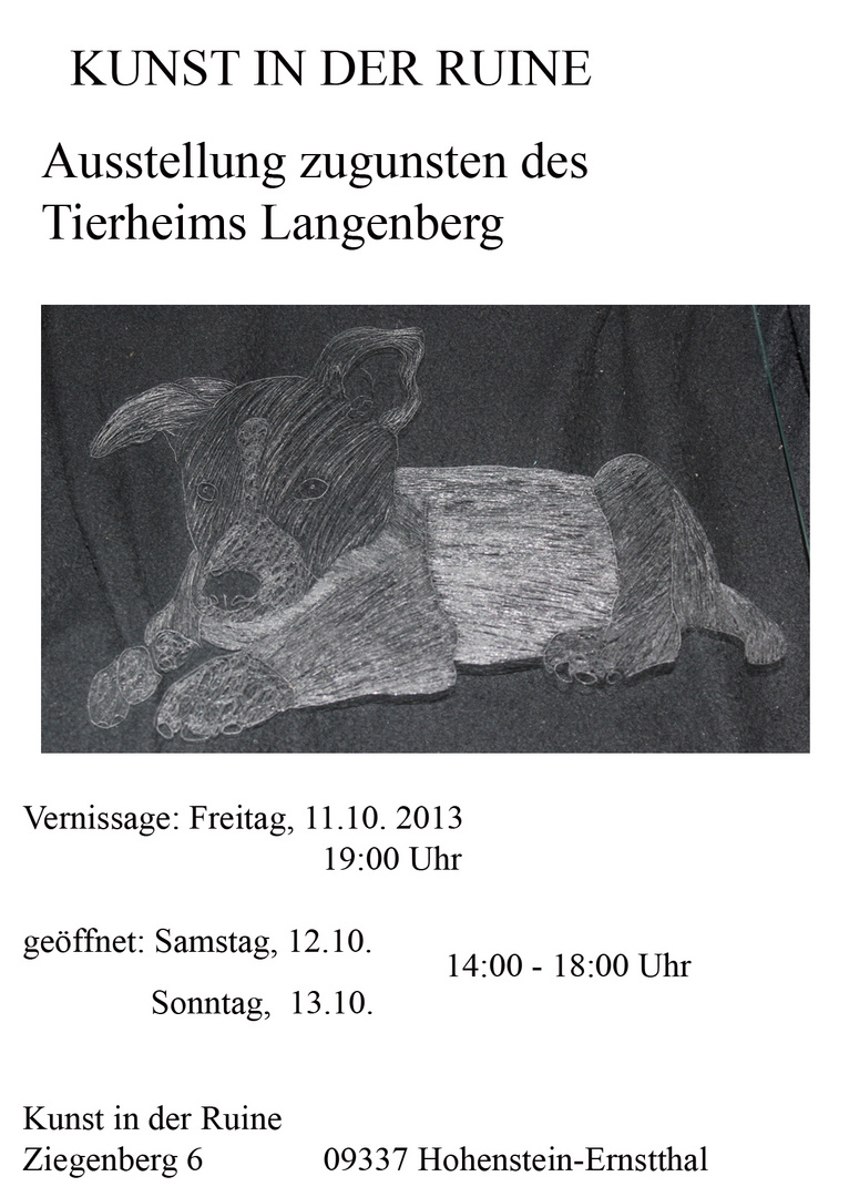 Spendenausstellung für das Langenberger Tierheim