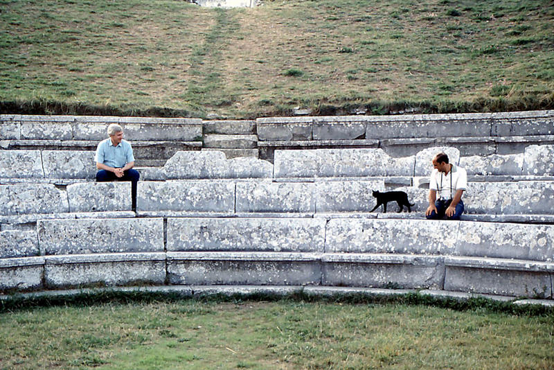 spettatori al teatro sannitico di pietrabbondante