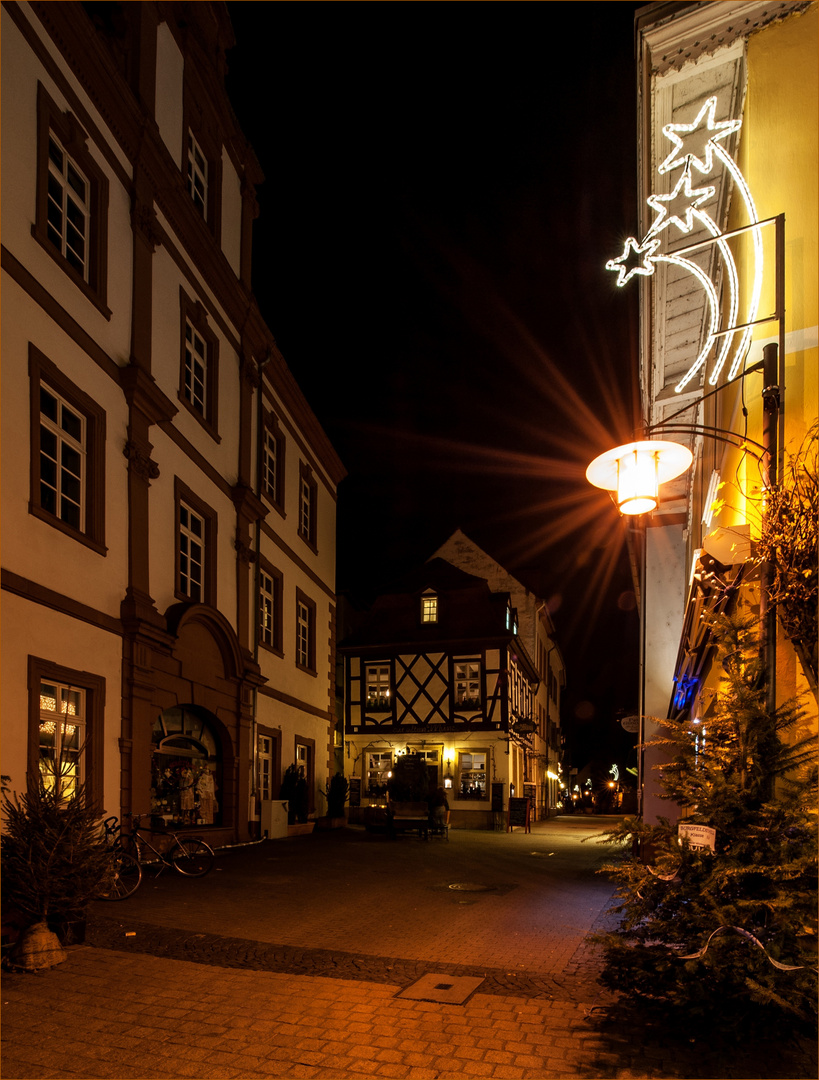 Speyer bei Nacht - Blick auf "Zur Alten Münz"