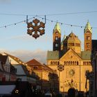 Speyer: Sonne in der Dämmerung