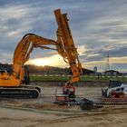 Spezialbagger, Baustelle Wangen an der Aare