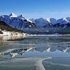 Spezielle Stimmung am Sihlsee bei Einsiedeln (Schweiz)