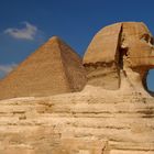 Sphinx und Cheopspyramide