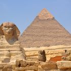 Sphinx und Chephren-Pyramide